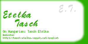 etelka tasch business card